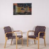 2x Alvar Aalto Model 45 Armchairs, 1970s Artek Finland