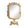 Tilting dressing table mirror, Napoleon III style, brass, mid-19th century.