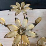 Wall lamp flowers gilded