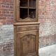 Bleached Oak Corner Display Cabinet – French 2-Piece Cabinet