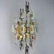 Oscar Torlasco for Stilkronen wall sconce, cut Murano glass, Italy, 1970s