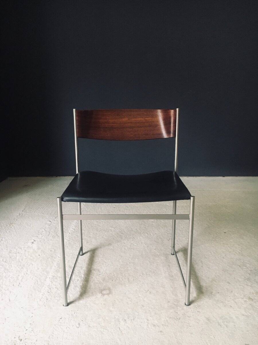 Mid-Century Modern SM08 Dining Chair Set by Cees Braakman for Ums Pastoe, Netherlands, 1960s, Set of 5