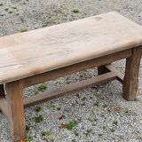 Old brutalist oak farmhouse coffee table