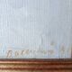 Snowy landscape tableau Children and their dog Signed canvas 20th century frame