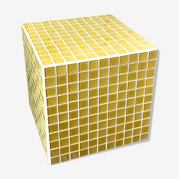 Cube yellow ceramic tiles