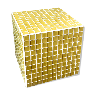 Cube yellow ceramic tiles