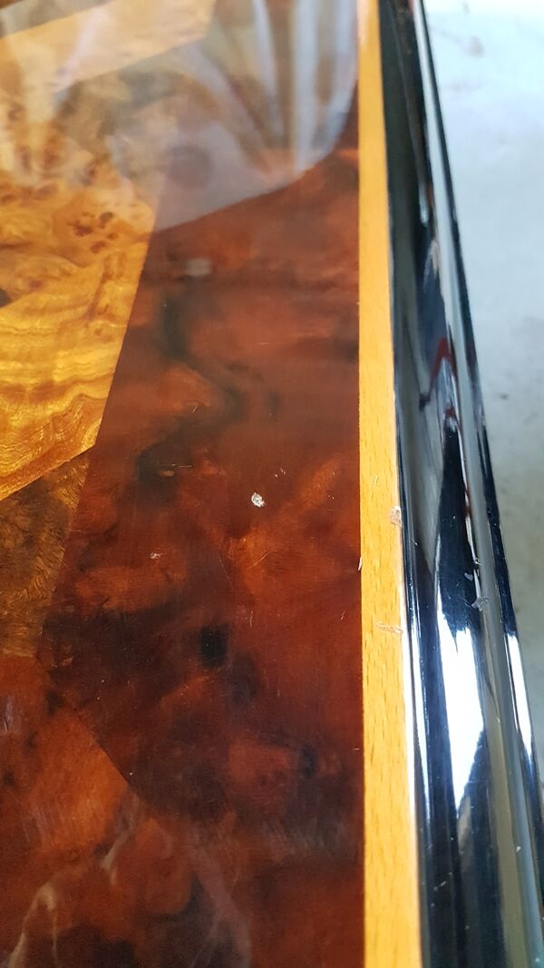 Table basse en ronce de noyer lancel