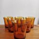 Set of 6 Duralex amber glasses