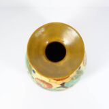 Art Deco vase by Boch Keramis with stylised floral decoration.