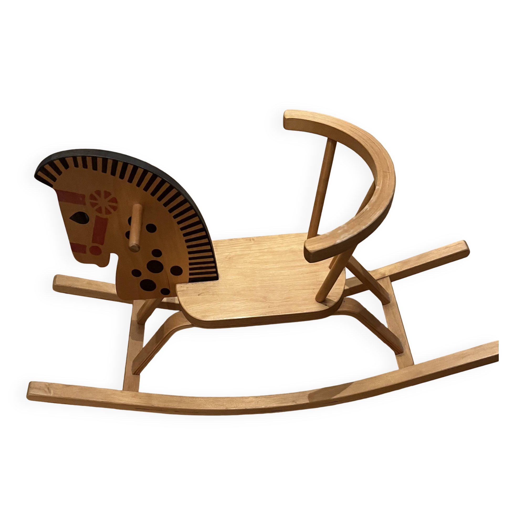 Wooden rocking horse