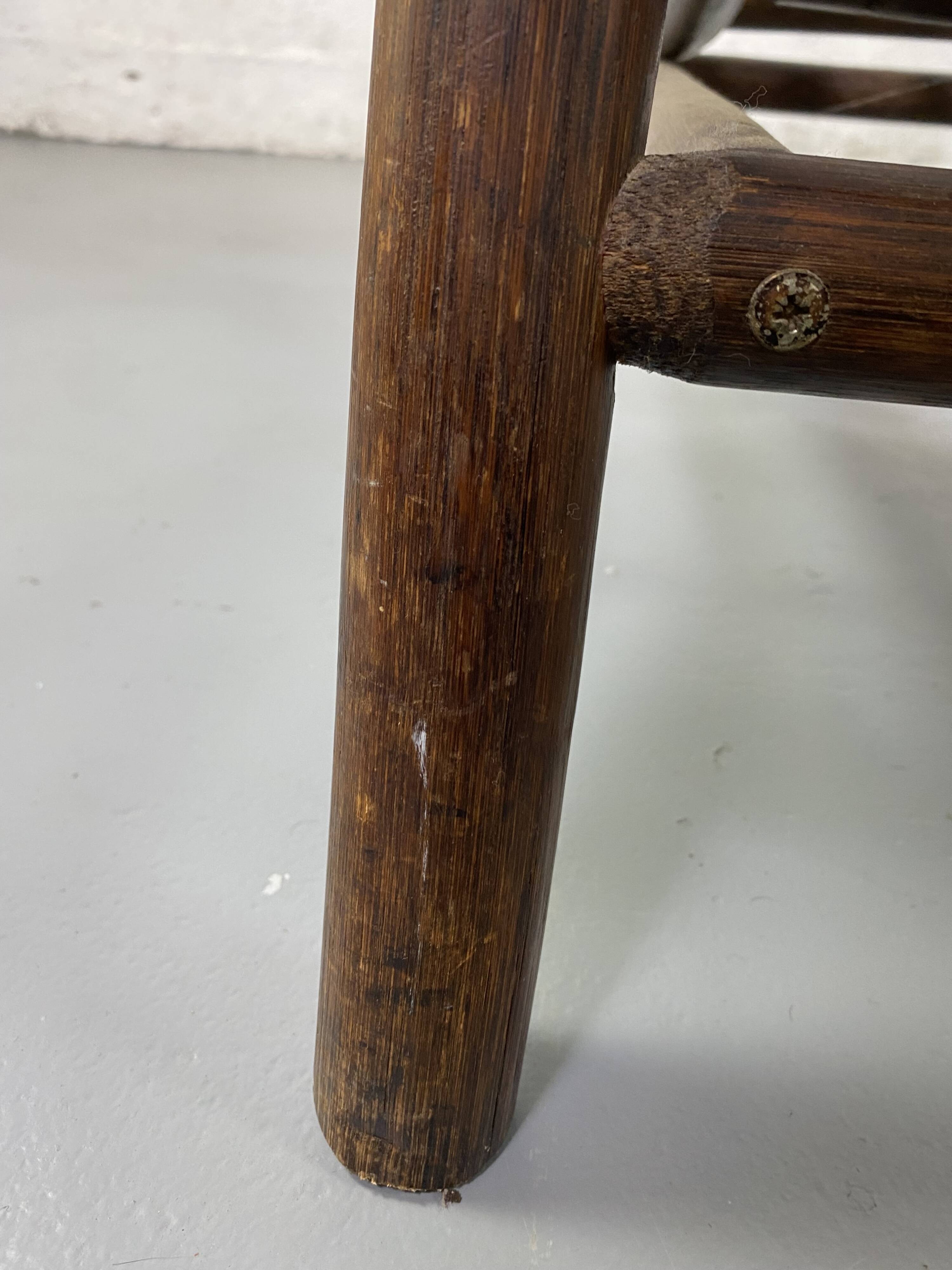 Rattan and bamboo armchair