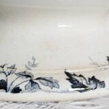 Antique Saint Amand earthenware salad bowl or soup tureen, Marie-Louise model