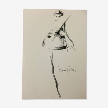 Illustration de mode ou de presse par Pierre Cardin - années 80