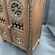 Miniature wooden wardrobe for dolls, hand-carved in Breton French style.