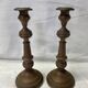 Pair of brass candle holders