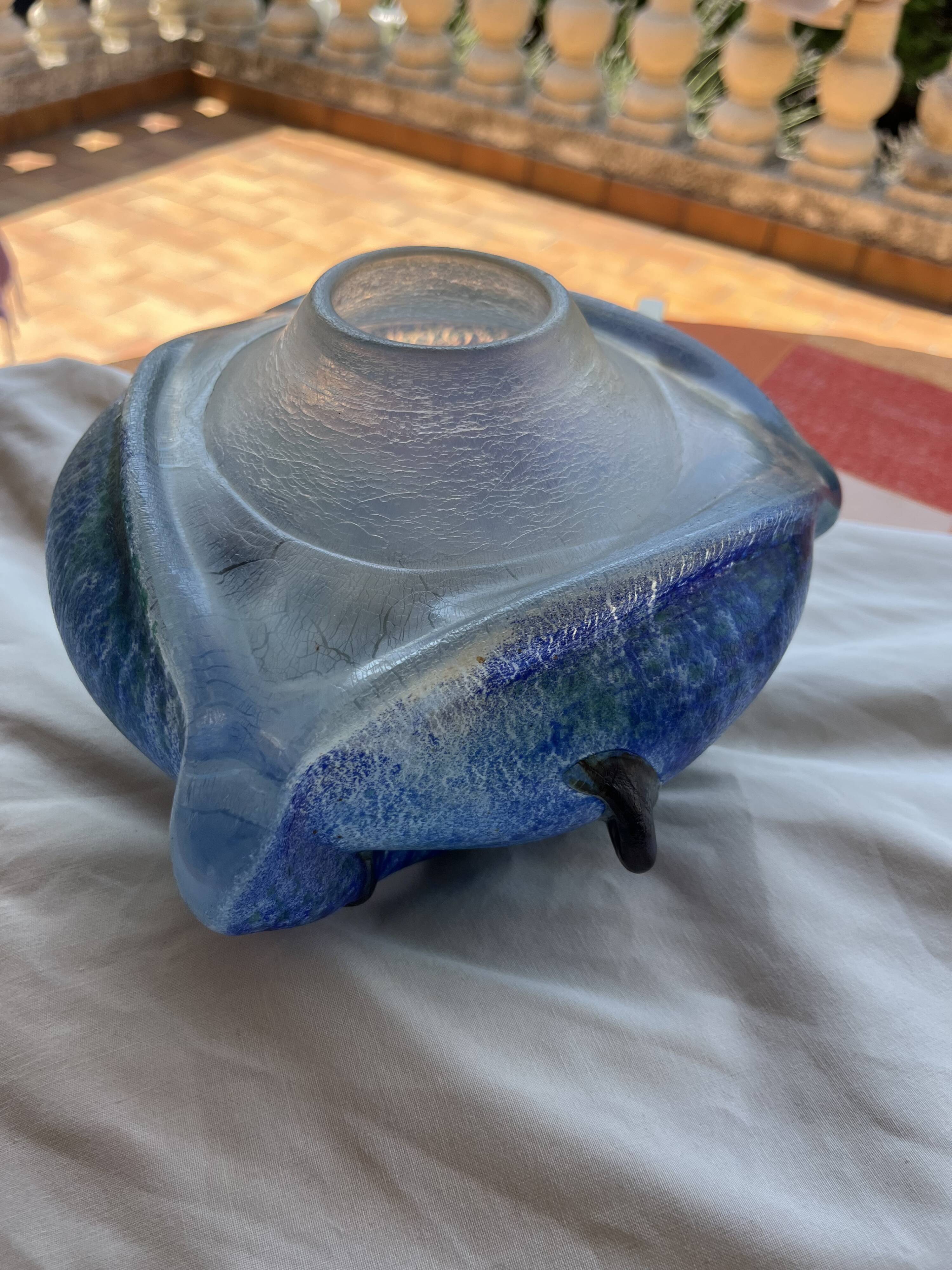 Title: Blown Glass Vase Jean-Claude Novaro – Biot – 1986