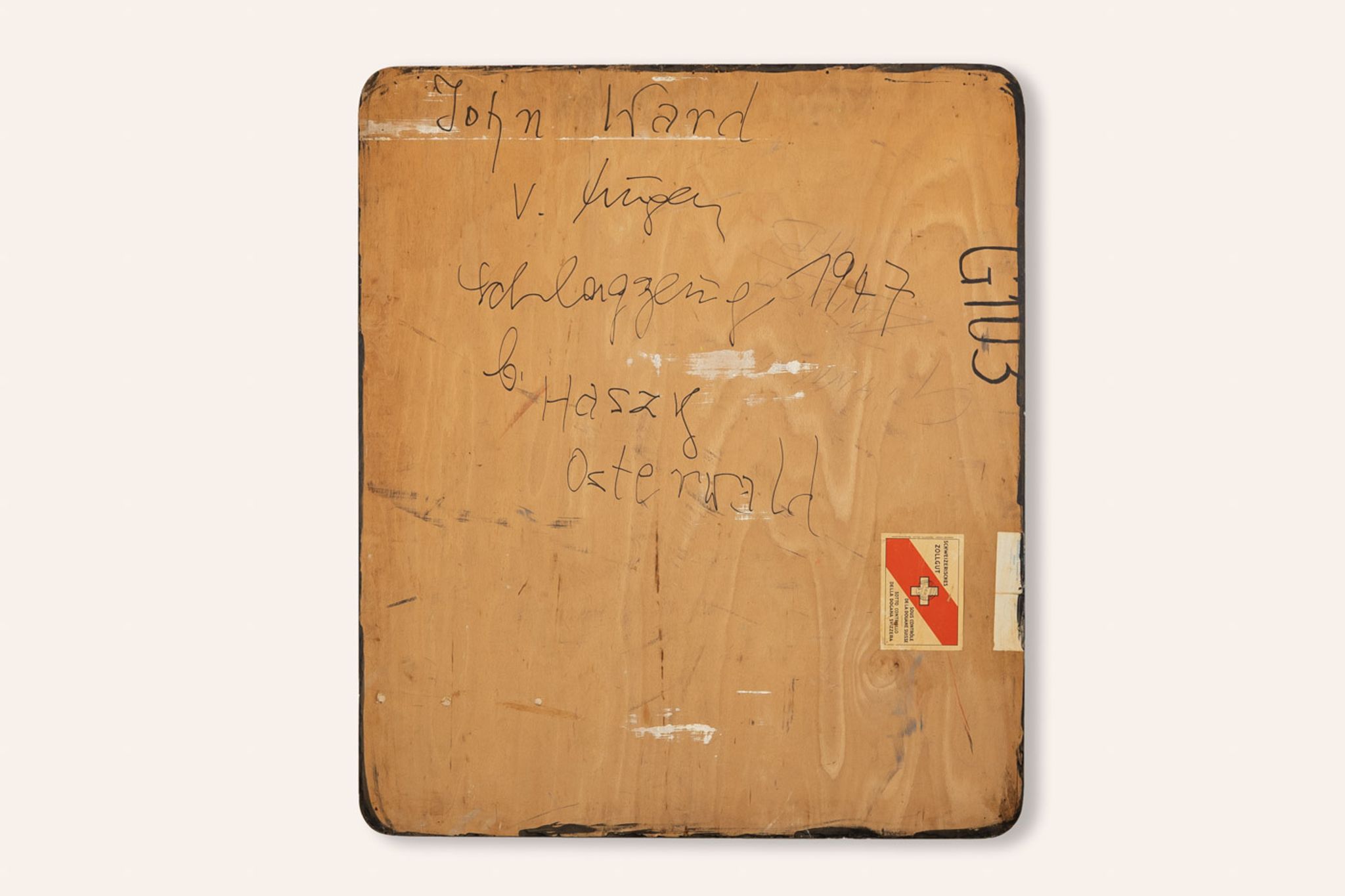 Jazz Band, 1940s b/w images on heavy wooden panels, 85 x 99 cm