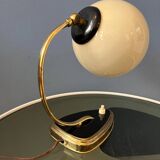 Mid-century art deco style opaline glass wall sconce or desk lamp
