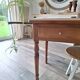 Vintage solid wood desk with extensions.