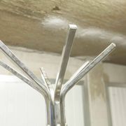 Industrial 1960 chrome coat rack parrot