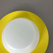 Metal opaline glass wall light, yellow, Italy, 1960s
