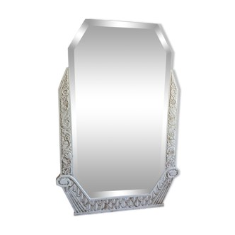 Hexagonal art deco mirror 131 x 88 cm