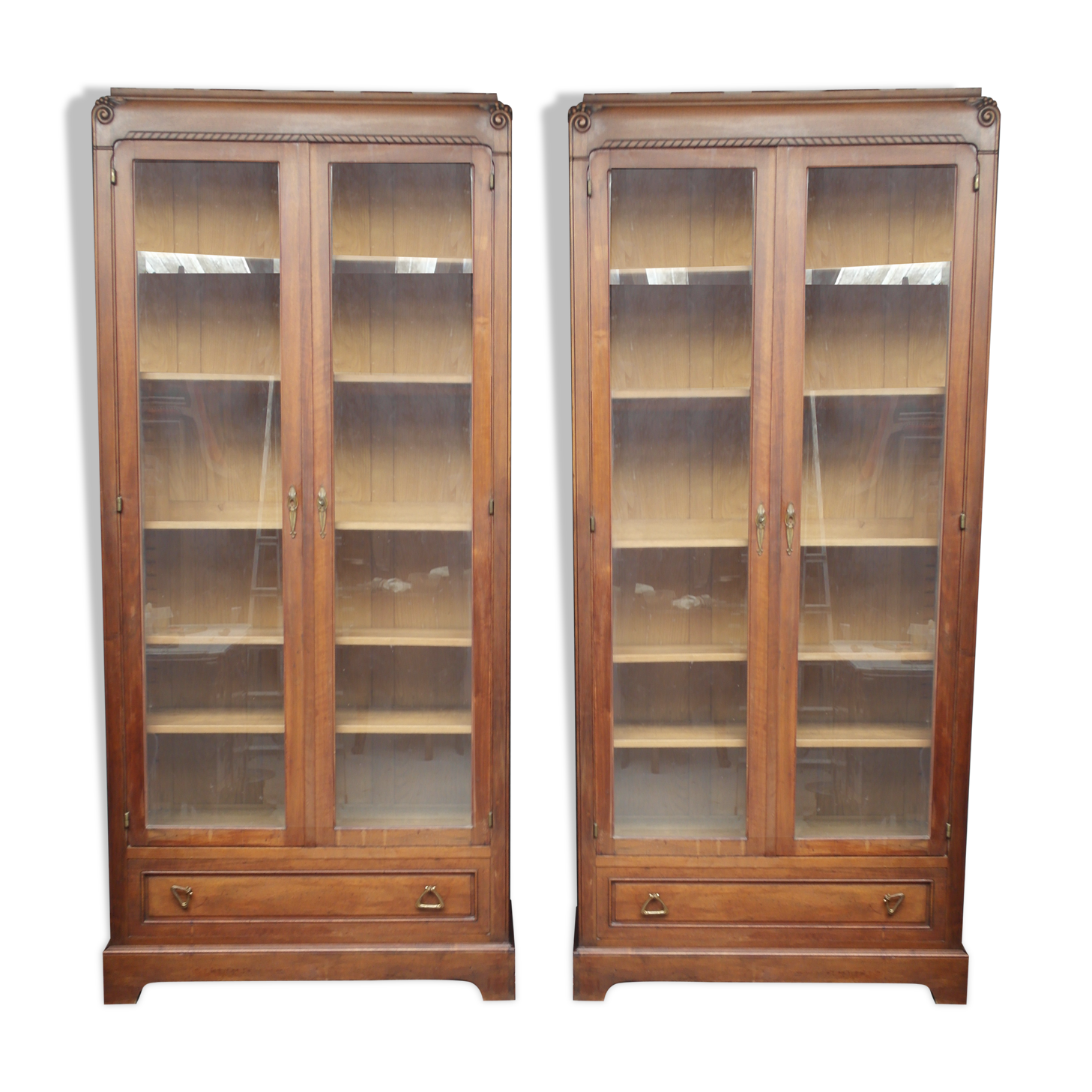 Art deco mahogany bookcases