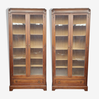 Art deco mahogany bookcases