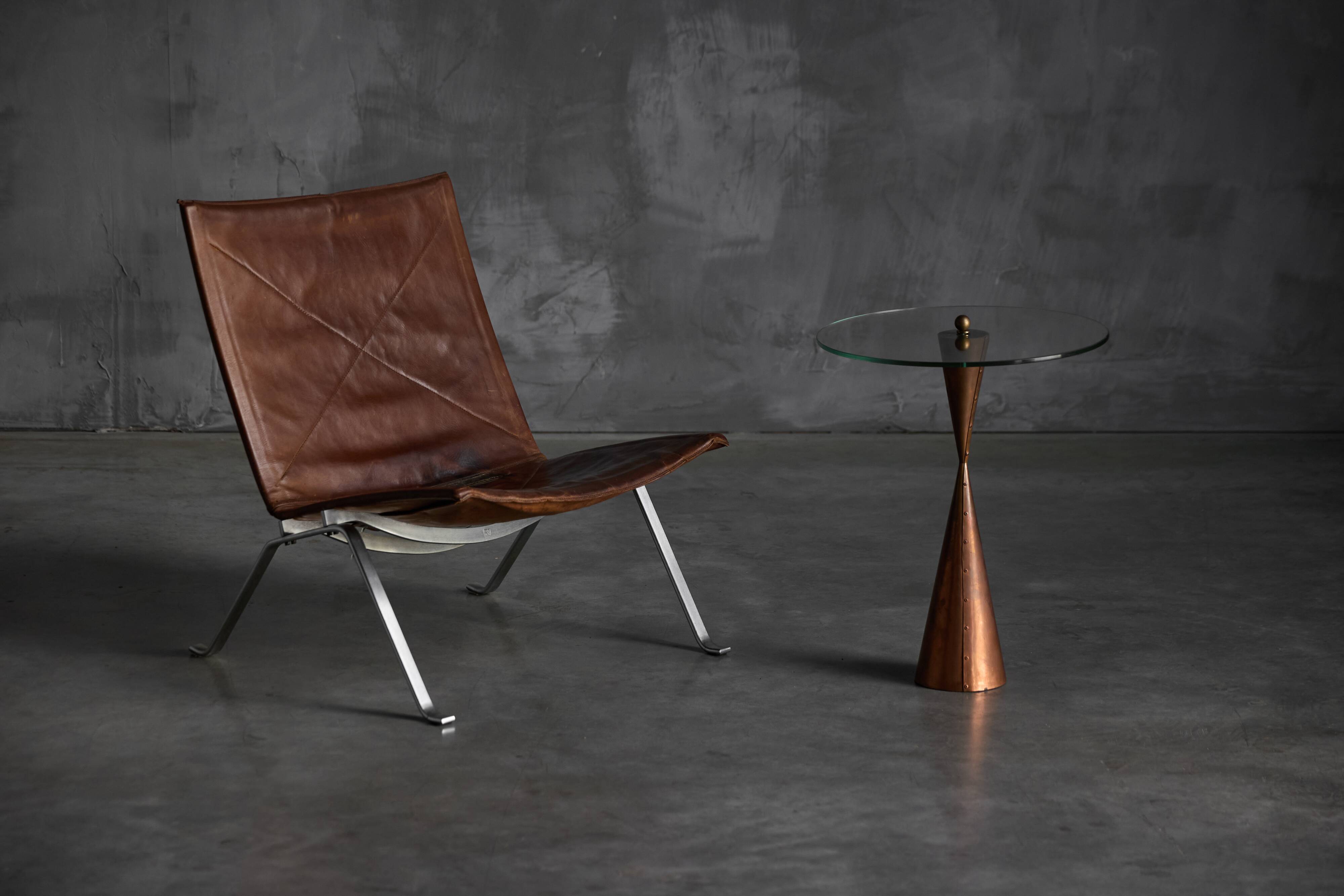 Conical Copper Side Table, France, 1970s
