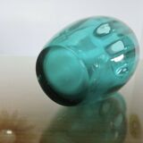 Turquoise Murano blown glass vase, 1970s