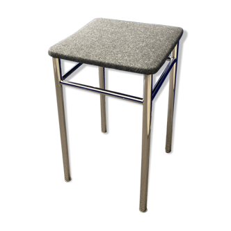 Chrome and felted wool stool