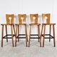 4 vintage brutalist bar stools, 1960s