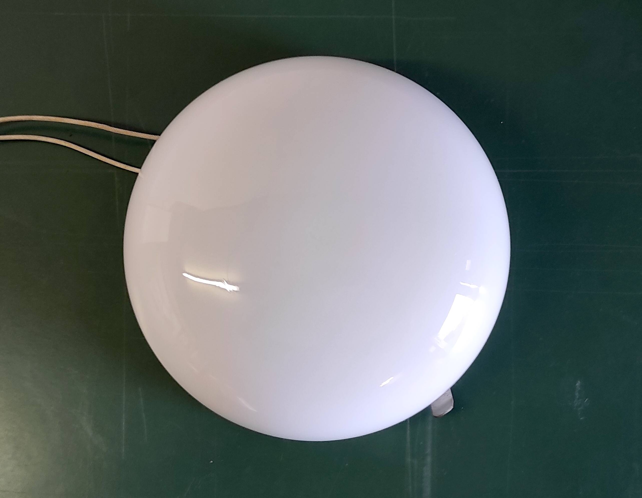 Opaline globe ceiling or wall light, diameter 25 cm - mid-20th century