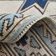 6x7 Navy Blue Cream Oriental Persian Rug, 178x225Cm