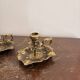 Paire Bougeoir Table Main Rat de cave Rococo Louis XV