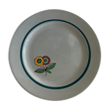 Compotier in old earthenware of Sarreguemines, model Diablerets