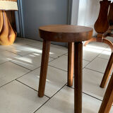 Lot of vintage wooden tripod stools