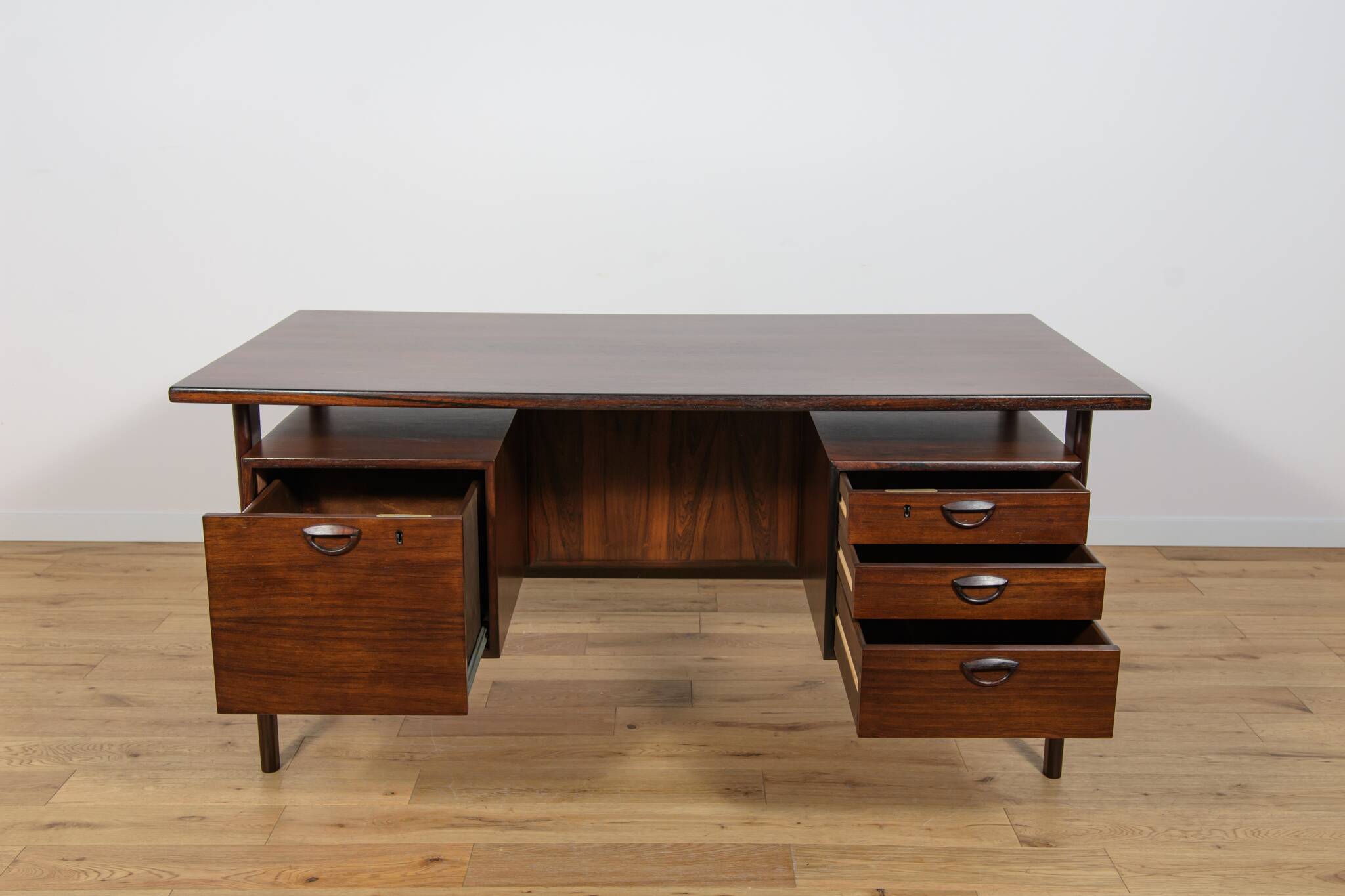 Mid-Century Freestanding Rosewood Desk by Kai Kristiansen for Feldballes Møbelfabrik, 1960s