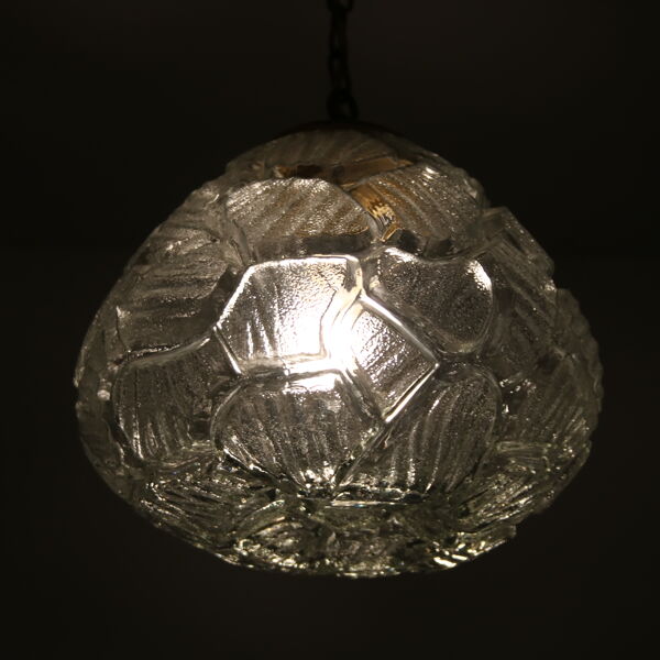 Suspension en verre pressé des années 1970