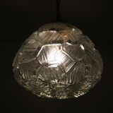 1970s pressed glass hanging lamp