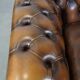 Classic Genuine Leather English Chesterfield Armchair in Good Condition