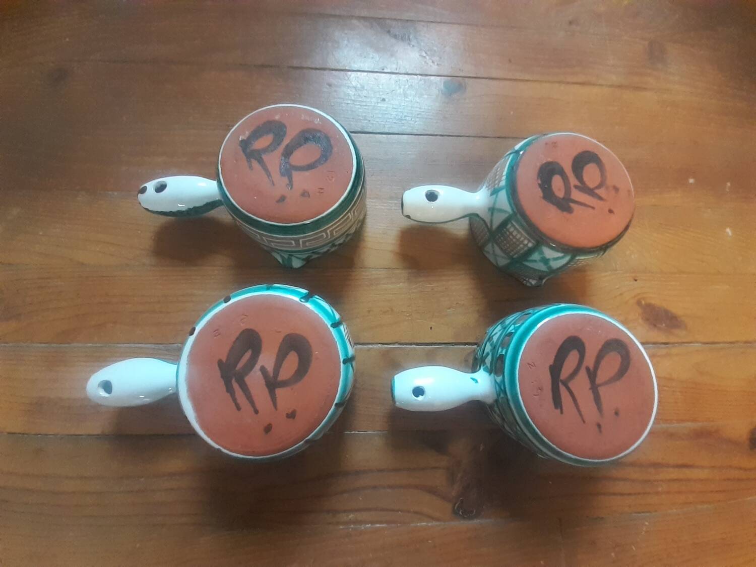 Frying pans signed Robert Pocault, Vallauris