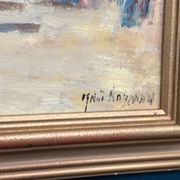 Swedish Oil on  panel - "Venice II" by Knut Norman - Vintage- 51 × 43 cm