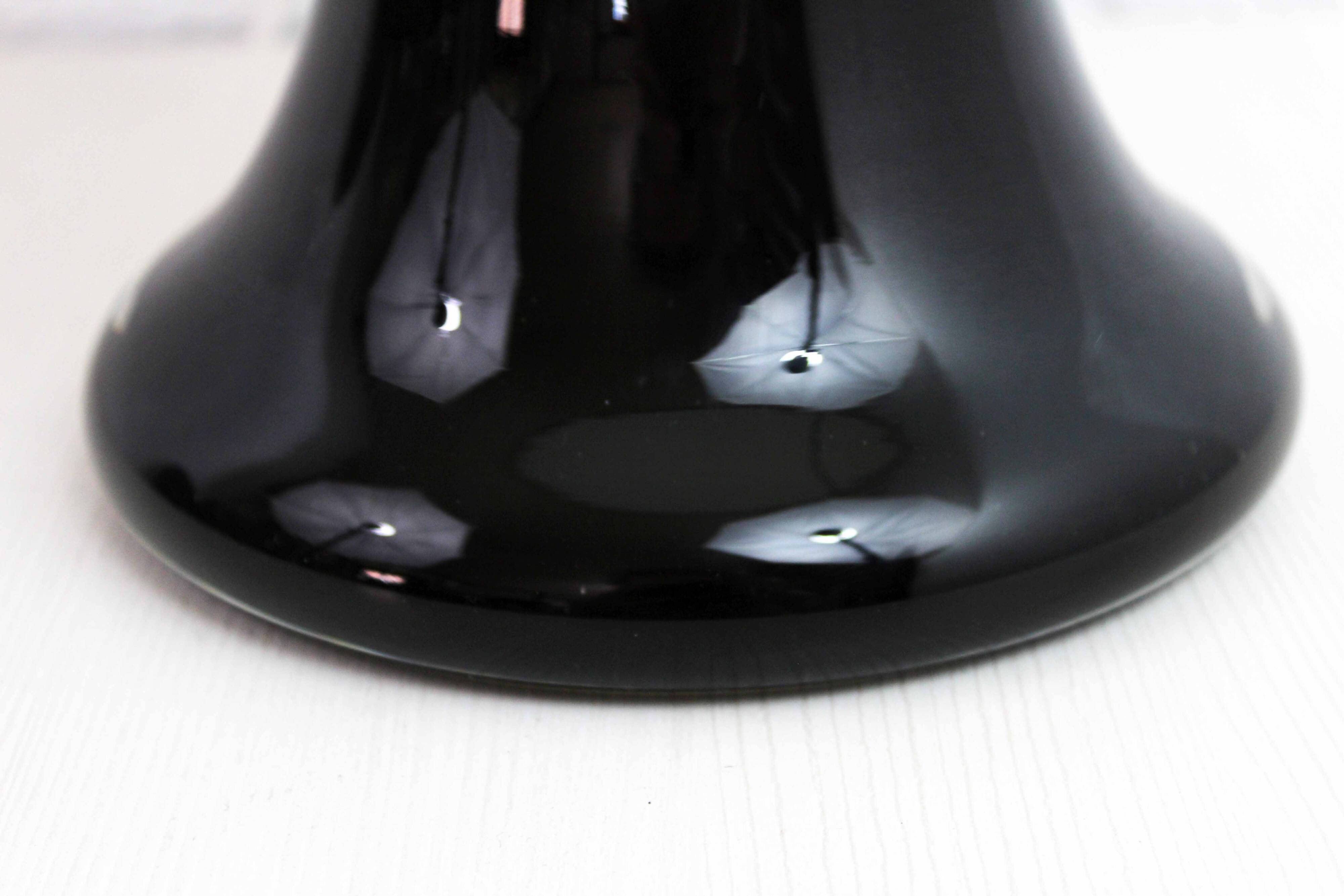 Black glass lamp base 1970