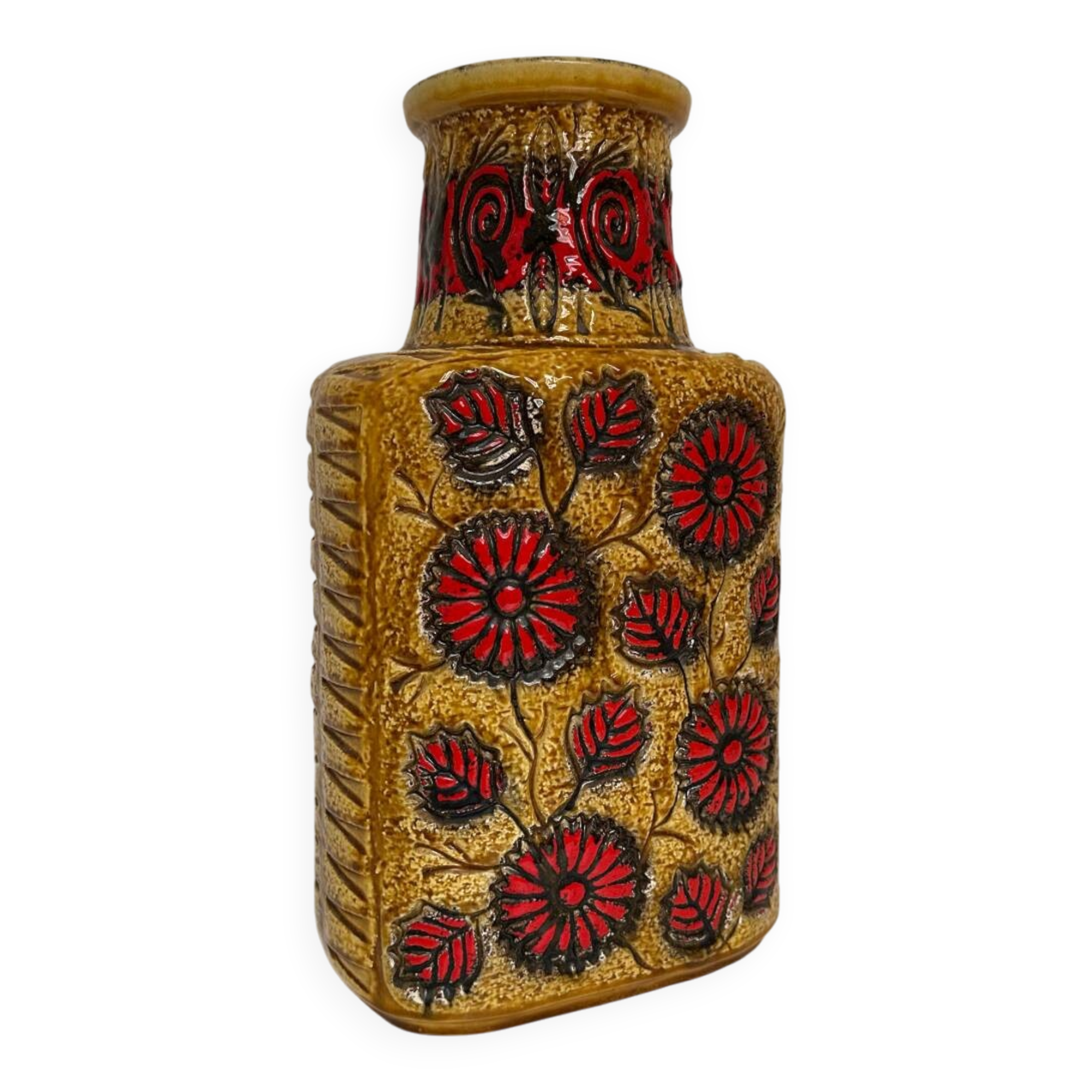 Large German ceramic vase 1970, vintage