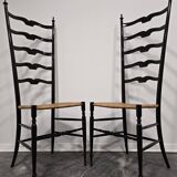 Chaises échelle Paolo Buffa pour Chiavari, Italie années 1950