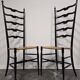 Chaises échelle Paolo Buffa pour Chiavari, Italie années 1950