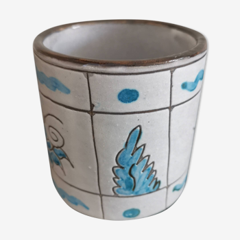 Petit pot/mug en céramique de Alain Maunier Vallauris