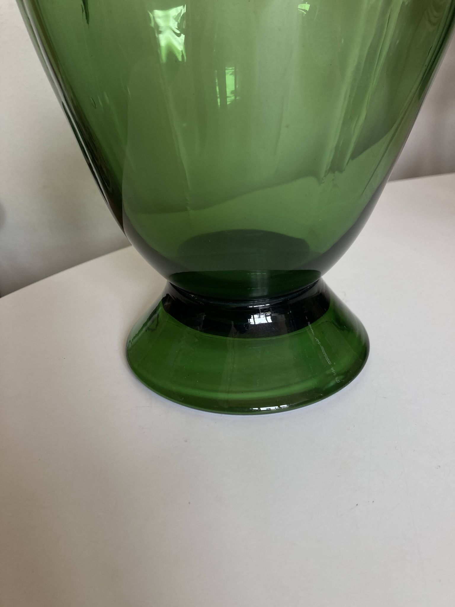 XXL glass vase pitcher from Empoli, blown, H40cm