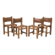 Lot de 4 chaises en frêne verni - Maison Regain